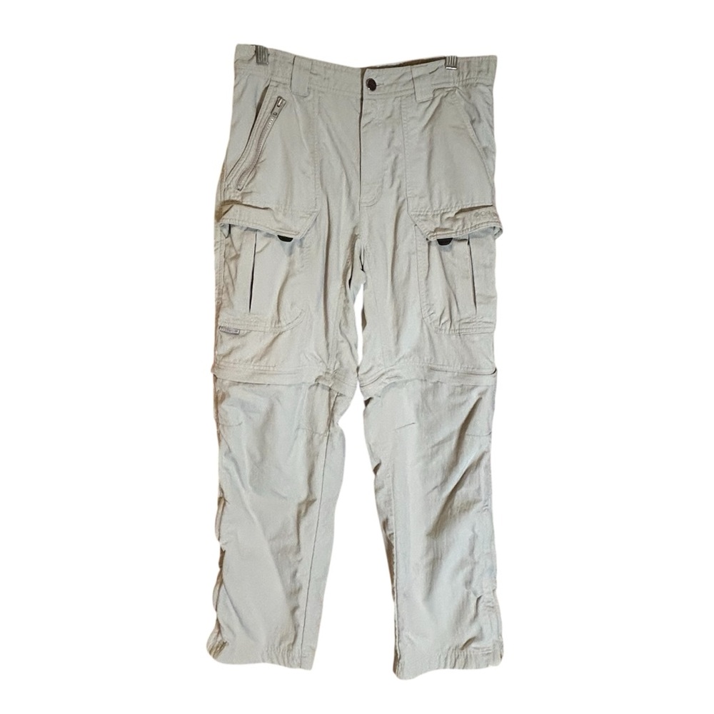 Columbia Titanium Mens Convertible Cargo Pants Nylon Zip‎ Off Hiking Tan Size 32